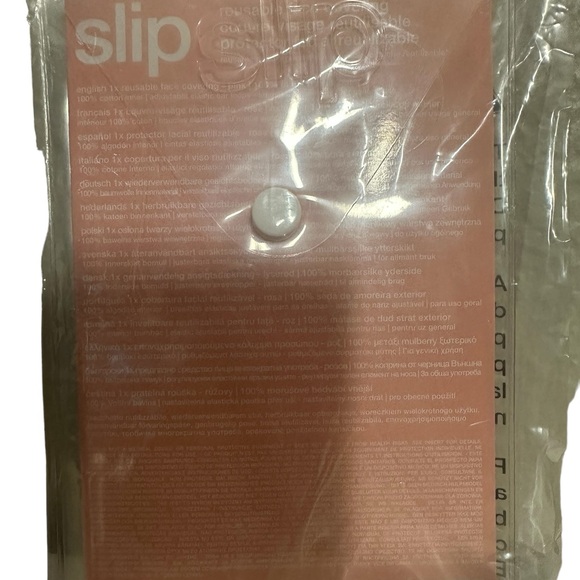 NWT - Slip | 100% Mulberry Silk | Face Mask | Adjustable Nose Wire & Loop Pink - Picture 4 of 5